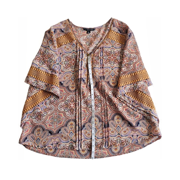Zac & Rachel Boho Paisley Flowy Blouse - Picture 12 of 15